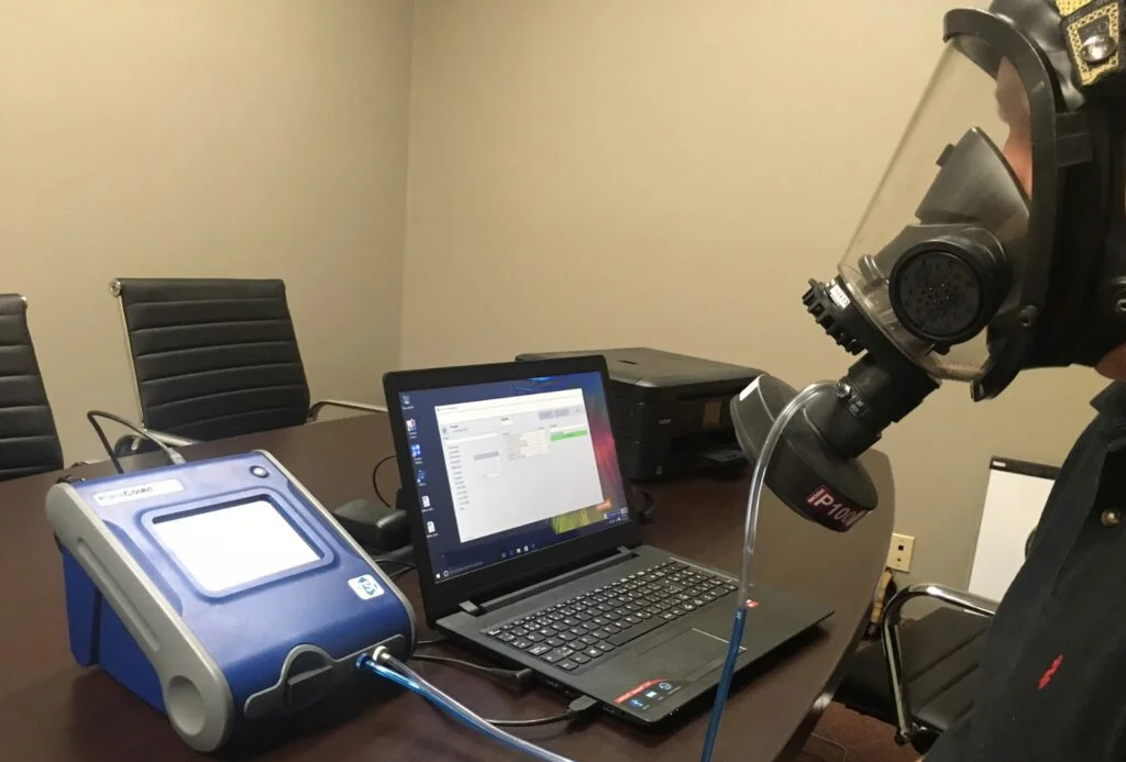 Mask fit testing Edmonton service with professional respirator fitting for workplace safety and protection